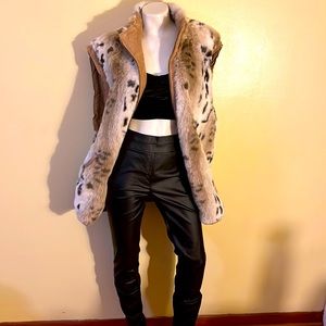 New York and Company faux leather pants with faux back pockets.